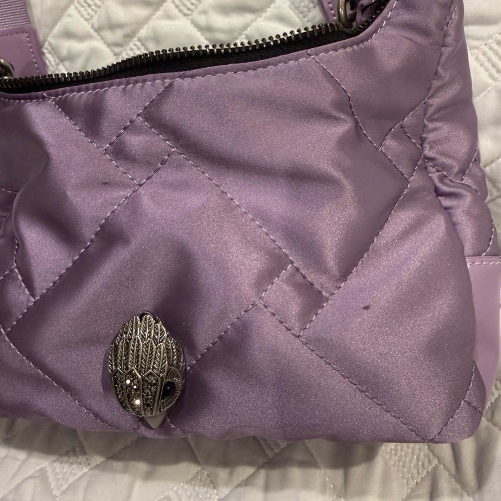 Kurt Geiger Lilac Quilted Shoulder Bag